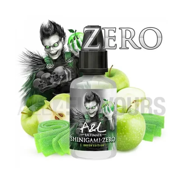 aroma vapeo sin nicotina shinigami zero sweet 30 ml marca A&L sabor frutal sin frescor