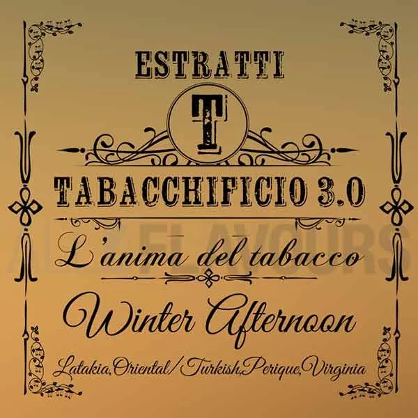 Extracto orgánico tabaco sin nicotina Winter Afternoon Special Blend 20 ml Tabacchificio 3.0