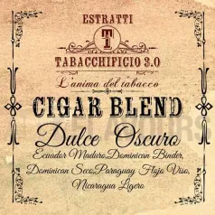 Extracto orgánico tabaco sin nicotina Dulce OSCURO Cigar Blend 20 ml Tabacchificio 3.0