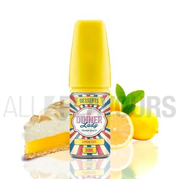 aroma de vapeo el mejor sabor de tarta de limón del mercado vaper. Lemon Tart 30 ml Dinner Lady con super descuento