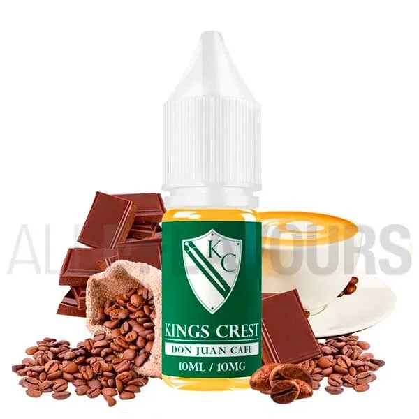 Sales nicotina Kings Crest  don juan cafe con 10 y 20 mg de nicotina