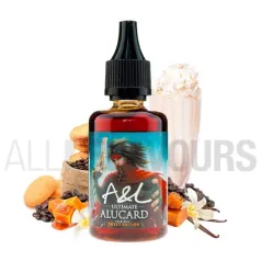aroma vapeo sin nicotina alucard 30 ml marca A&L sabor dulce batido y galletas