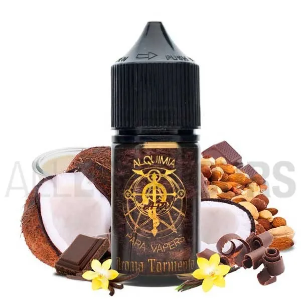 Concentrado vaper Tormento 30ml de APV sin nicotina sabor frutos secos, tabaco y coco