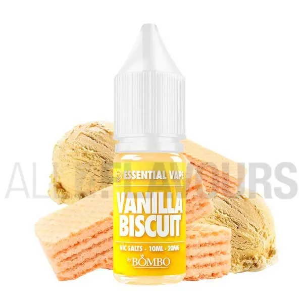 Líquido sales de nicotina Vanilla Biscuit Essential Vape 10 ml 10/20 MG  Bombo