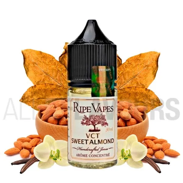 Aroma vaper sin nicotina VCT sweet almond ripe vapes 30 ml tabaco dulce