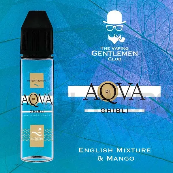 Extracto orgánico de tabaco aqva ghibli sin nicotina 20 ml The vaping gentlemen club