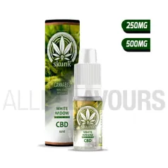 Líquido vapeo CBD White Widow 10 ml de la marca Skunk. Variedad indica y sativa.