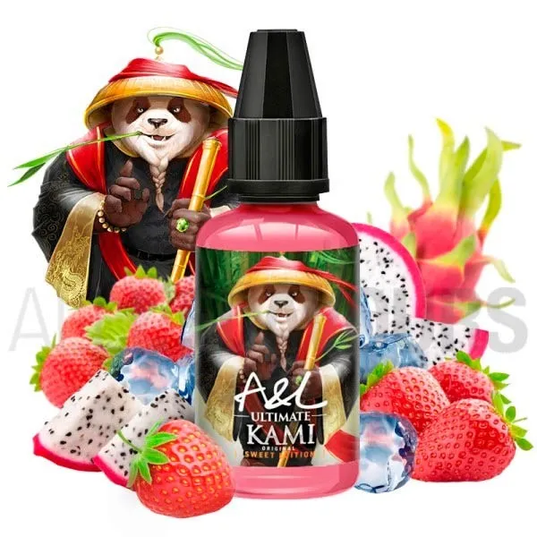 Concentrado vapeo de la marca A&L con sabor a fruta del dragón con fresas y hielo