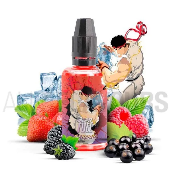 Aroma vapeo Seiryuto marca Fuel 30 ml con sabor a frutos del bosque con efecto frío