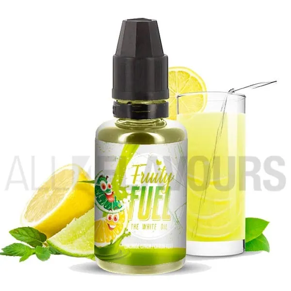 Aroma vapeo White Oil marca Fuel 30 ml con sabor limonada de limón y lima