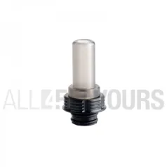 Drip Tip Long 510 - Translucent Black + Black Thunderhead Creations