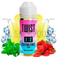 líquido de vapeo sin nicotina  Ice Pink Punch 100ml Twist Eliquid con sabor a limonada fresca con fresas