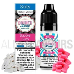 líquido sales nicotina Bubblegum 10 ml 10/20 mg Dinner Lady sabor a chicle