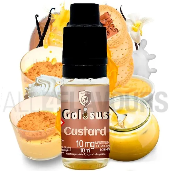 Sales de nicotina Custard 10 ml 10/20 MG Golosus sabor a crema de vainilla con galletas