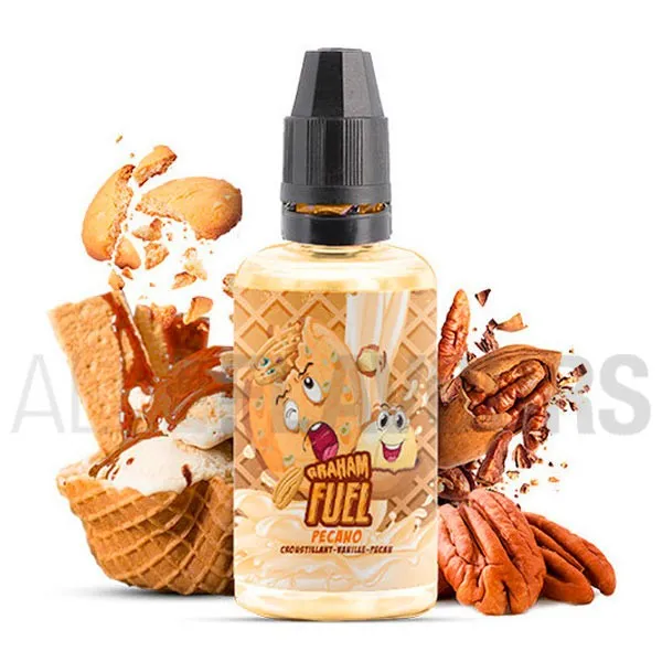 Aroma vapeo sin nicotina Pecano 30ml Graham Fuel con sabor galletas con helado y nuez pecana