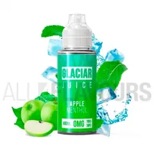 Líquido vaper sin nicotina sabor a manzana con efecto fresco Apple Menthol 100ml Glaciar Juice