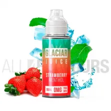 Líquido vaper sin nicotina sabor a fresas con efecto fresco Strawberry Menthol 100ml Glaciar Juice