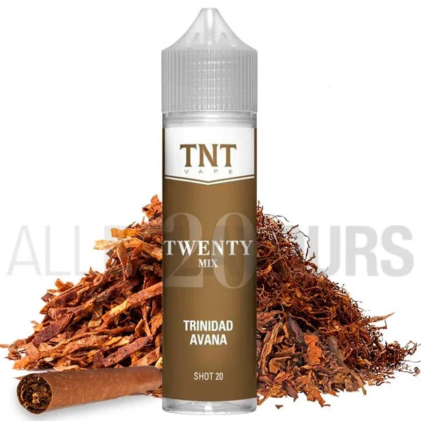 Extracto orgánico tabaco sin nicotina Trinidad Avana Twenty 20 ml Tnt-Vape sabor a tabaco de puro Extracto orgánico tabaco sin nicotina Trinidad Avana Twenty 20 ml Tnt-Vape sabor a tabaco de puro