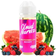 líquido de vapeo sin nicotina Watermelon Berry 100ml Cloud Nurdz con sabor sandía con frutos rojos