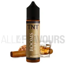 aroma vapeo sin nicotina Booms Origin 20 ml Tnt-Vape con sabor a tabaco y whisky
