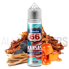 aroma vapeo sin nicotina Route 66 Kansas 20 ml TNT-Vape con sabor a tabaco y caramelo