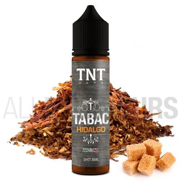 aroma vapeo sin nicotina Tabac Hidalgo 20 ml TNT-Vape con sabor a tabaco y caramelo aroma vapeo sin nicotina Tabac Hidalgo 20 ml TNT-Vape con sabor a tabaco y caramelo