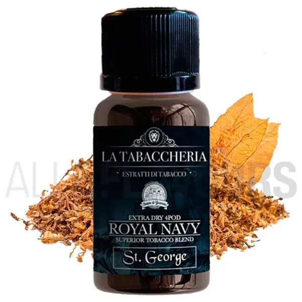 Extracto orgánico tabaco de La Tabaccheria St. George Royal Navy Extra Dry 4Pod White 20 ml Extracto orgánico tabaco de La Tabaccheria St. George Royal Navy Extra Dry 4Pod White 20 ml