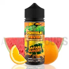 líquido de vapeo sin nicotina Safari Sunset 100 ml Jungle Fever con sabor a sandía y naranja