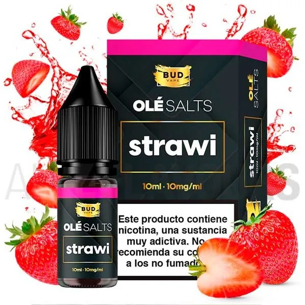 Líquido vaper sales nicotina Strawi 10 ml 10/20 mg Ole Salts Bad Vape con sabor a fresa