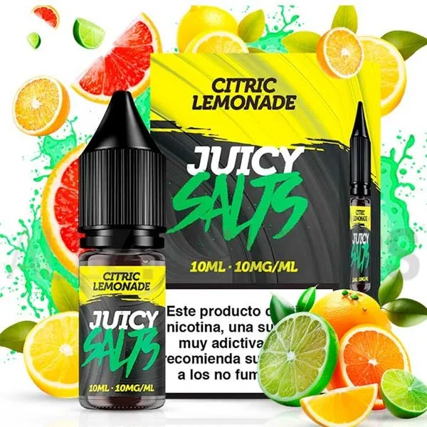 Sales nicotina Citric Lemonade 10 ml 10/20 mg Juicy Salts con sabor a cítricos
