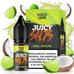 Sales nicotina Coco Lime10 ml 10/20 mg Juicy Salts con sabor a coco y lima