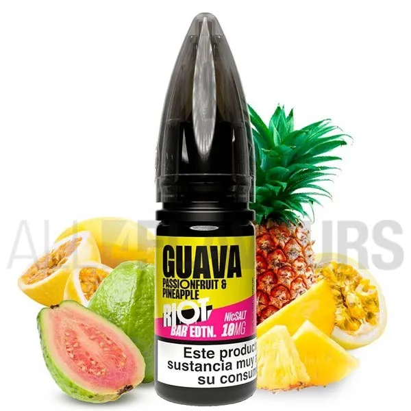 líquido sales de nicotina Guava Passion Fruit PineappleRiot Squad sabor frutal tropical líquido sales de nicotina Guava Passion Fruit PineappleRiot Squad sabor frutal tropical