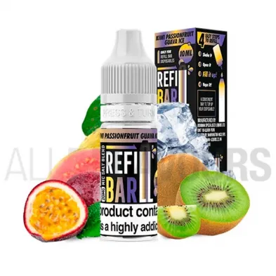 líquido vaper sales nicotina Refill Bar sabor a kiwi con fruta de la pasión y efecto frío