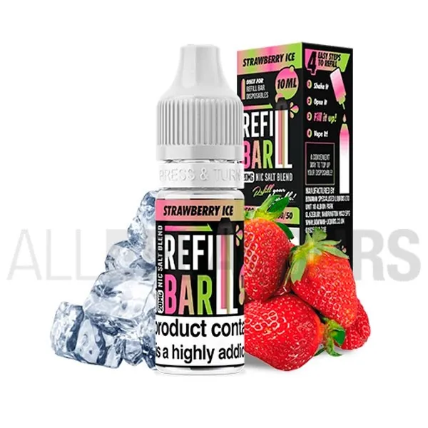 líquido vaper sales nicotina Refill Bar sabor a fresas frescas