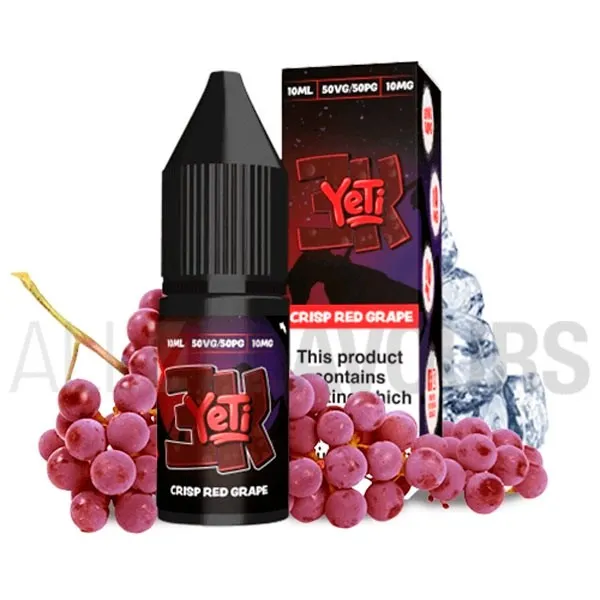 líquido con sales de nicotina Crisp Red Grape de Yeti con sabor a uva