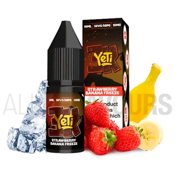 líquido con sales de nicotinaStrawberry Banana de Yeti con sabor a plátano y fresas líquido con sales de nicotinaStrawberry Banana de Yeti con sabor a plátano y fresas
