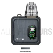 Pod vaper para iniciarse en el vapeo  Xlim SQ Pro Pod Kit Oxva color gris oscuro acabado madera