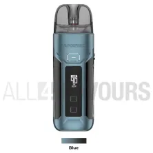 Pod kit vaporesso Luxe X Pro para vapeo con líquidos de sales de nicotina o sin nicotina color gris y azul