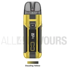 Pod kit vaporesso Luxe X Pro para vapeo con líquidos de sales de nicotina o sin nicotina color gris y amarillo