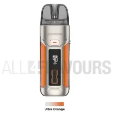 Pod kit vaporesso Luxe X Pro para vapeo con líquidos de sales de nicotina o sin nicotina color gris y naranja