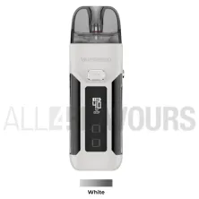 Pod kit vaporesso Luxe X Pro para vapeo con líquidos de sales de nicotina o sin nicotina color gris y blanco