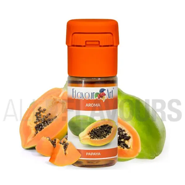 Aroma vapeo papaya 10 ml de la marca Italiana Flavour art