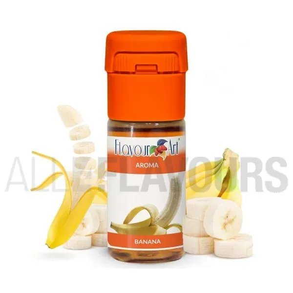 Aroma vapeo banana 10 ml de la marca Italiana Flavour art