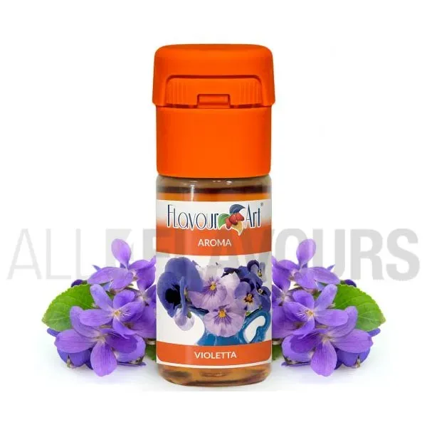 Aroma vapeo violeta 10 ml de la marca Italiana Flavour art