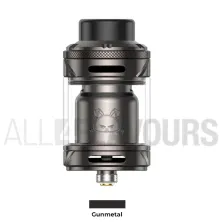 Atomizador 28 mm Fat Rabbit 2 Hellvape para vapeo color gunmetal