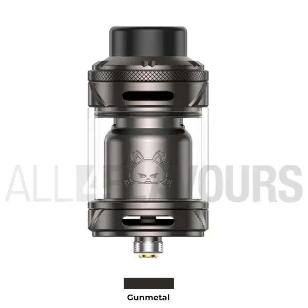 Atomizador 28 mm Fat Rabbit 2 Hellvape para vapeo color gunmetal