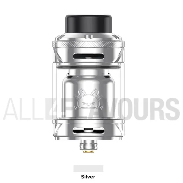 Atomizador 28 mm Fat Rabbit 2 Hellvape para vapeo color Silver