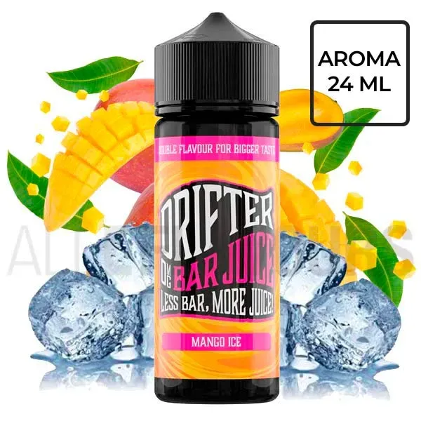 Aroma Mango Ice 24 ml Drifter Bar con sabor a mango con un toque de frescor Aroma Mango Ice 24 ml Drifter Bar con sabor a mango con un toque de frescor