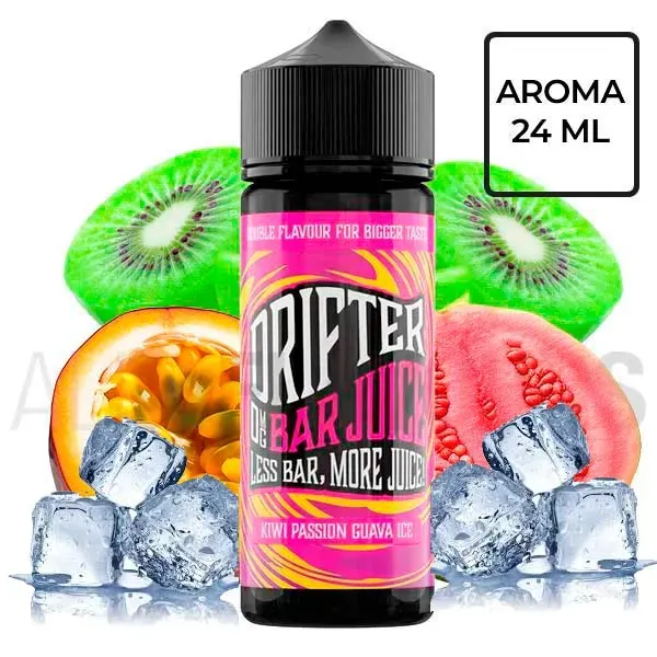 Aroma Kiwi Passion Guava Ice 24 ml Drifter Bar con sabor a frutas tropicales y efecto hielo