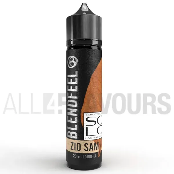 extracto orgánico tabaco sin nicotina Zio Sam 20 ml Blendfeel sabor a tabaco